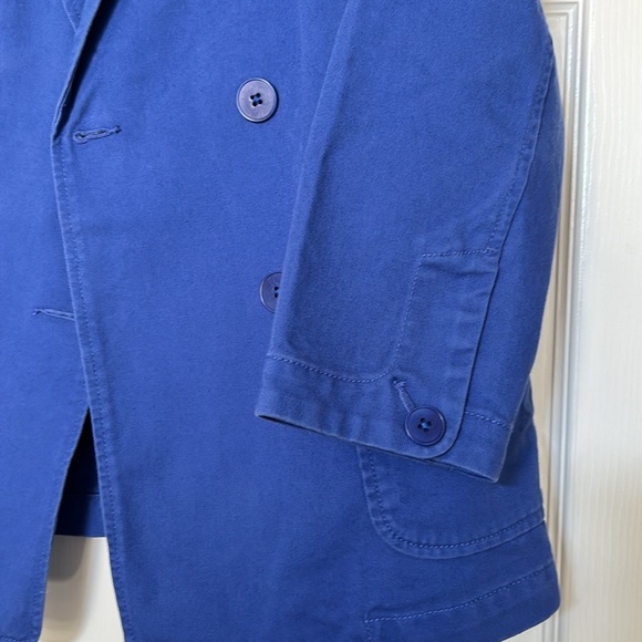 Madewell Indigo Blue Denim Double Breasted Casual Blazer - Picture 5 of 8